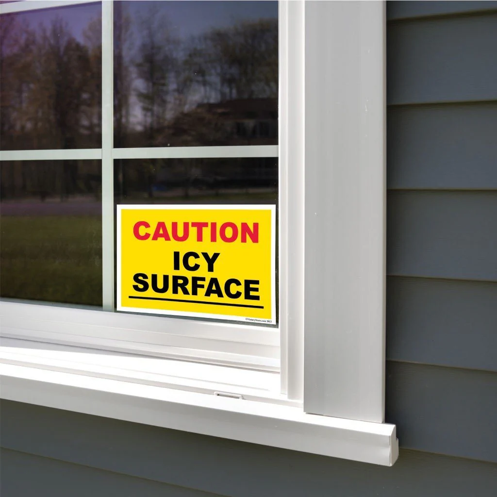 Icy Surface Sign or Sticker