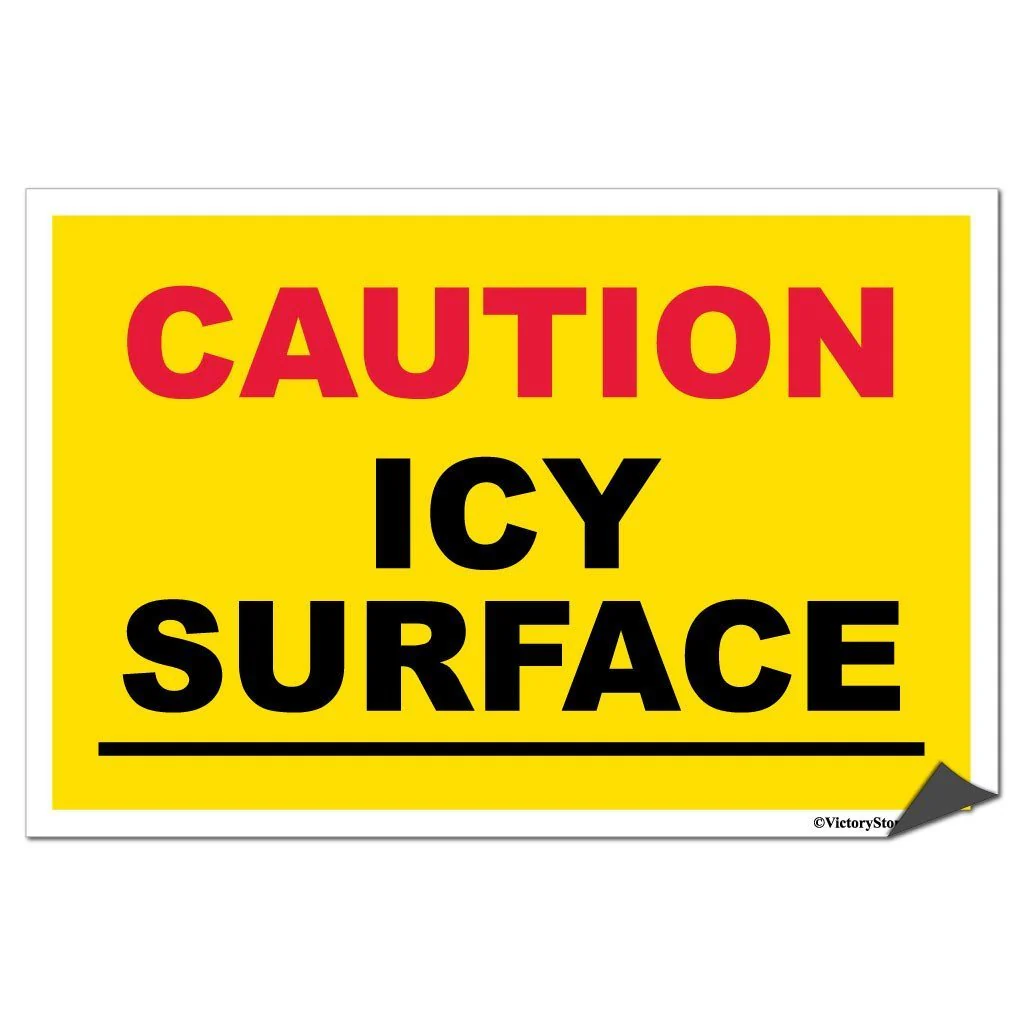 Icy Surface Sign or Sticker - Image 5