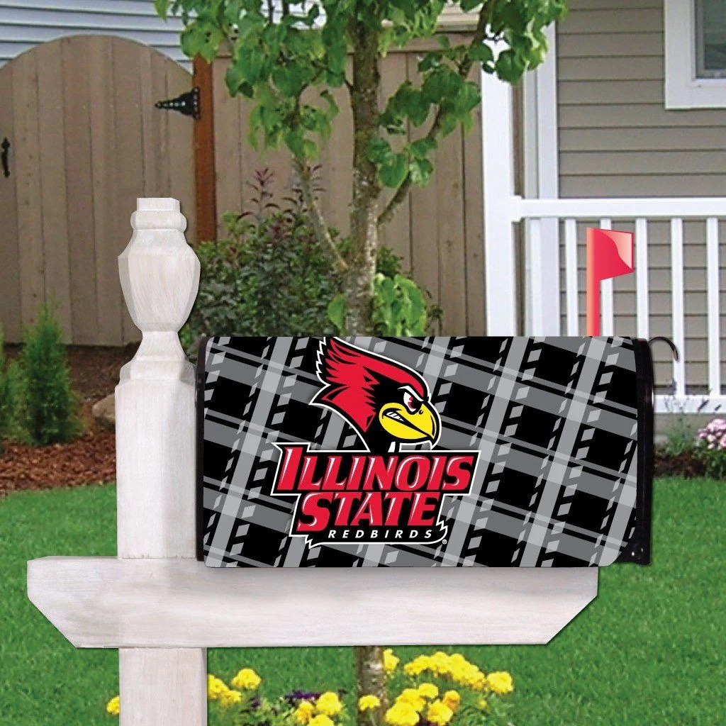 Illinois State Plaid Magnetic Mailbox Cover