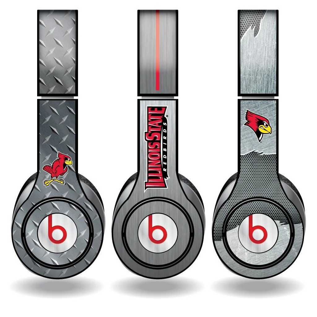 Illinois State Metal Skin for Beats Solo HD Headphones | Set of 3