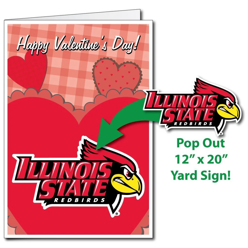2'x3' Giant Illinois State Valentine's Day Card & Yard Sign - Image 2