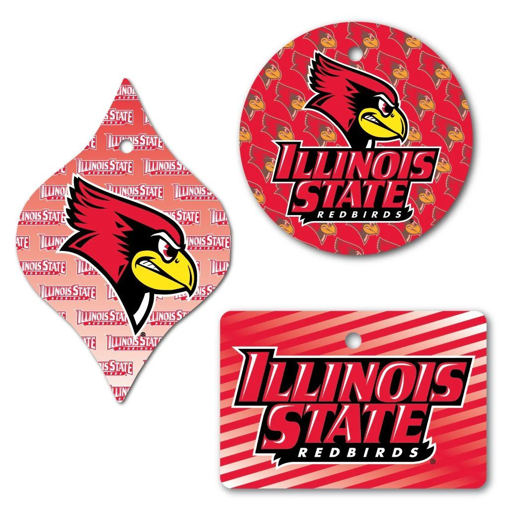 Illinois State University Multiple Shaped Ornament Set of 3