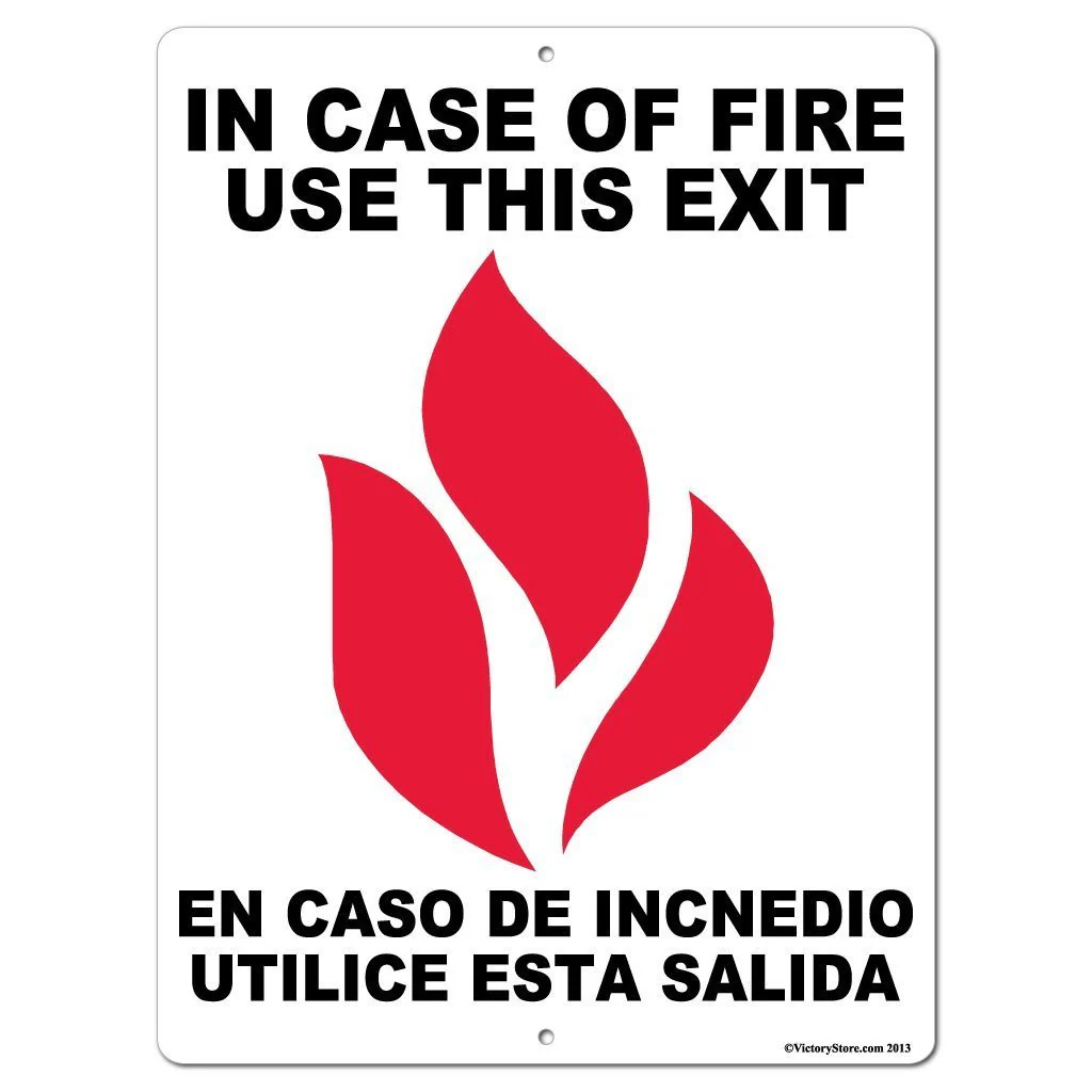 In Case of Fire Use This Exit Sign or Sticker - Image 4