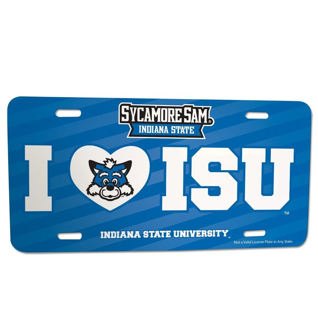 Indiana State University I Love ISU License Plate