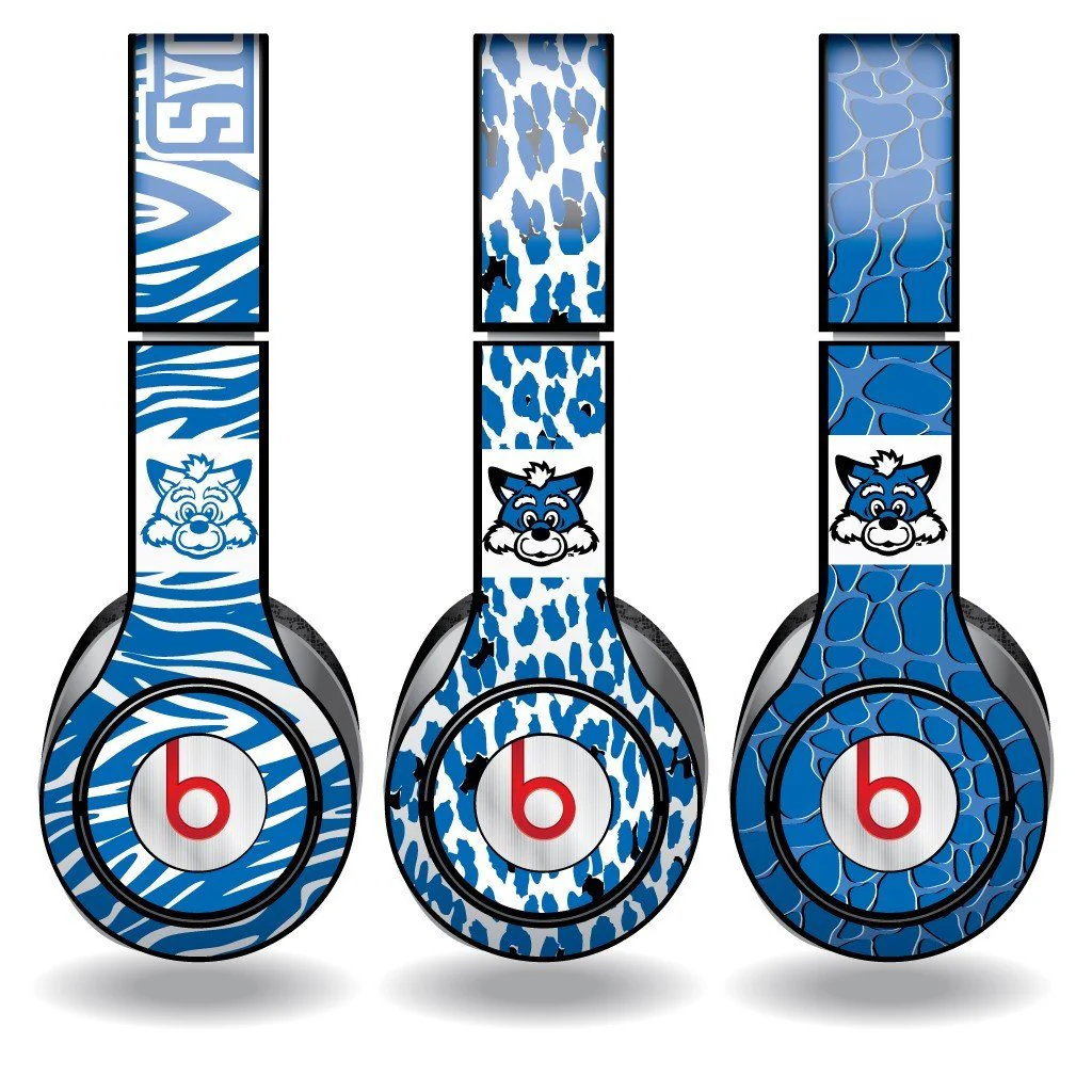 Indiana State University Set of 3 Animal Print Skins for Beats Solo