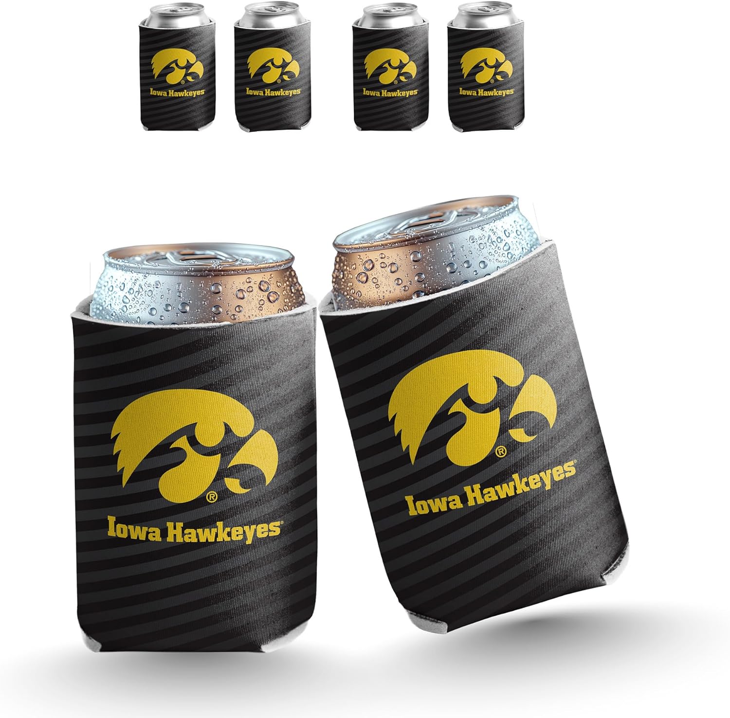 Iowa Hawkeyes Mancave Bundle – Wallpaper Panels, Door Banner, Doormat, Herky Standup, Acrylic Wall Art & 6-Pack Can Coolers - Image 8