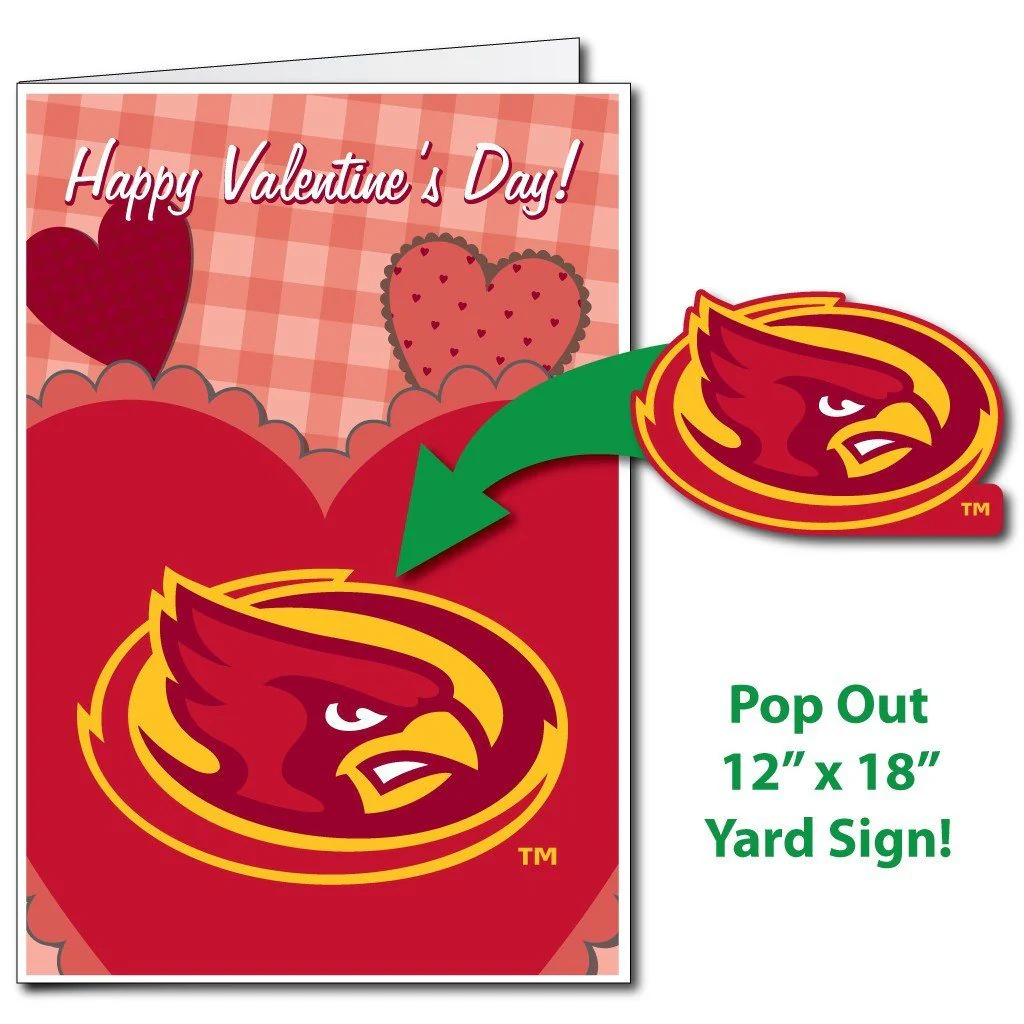 2'x3' Huge Iowa State University Valentine's Day Card & Yard Sign - Image 4