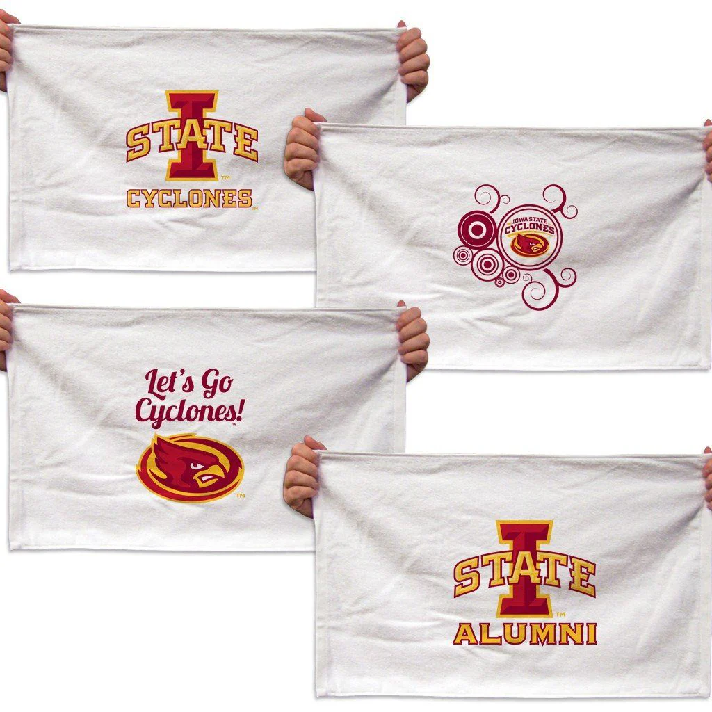 Iowa State University Rally Towel Set of 4 Designs