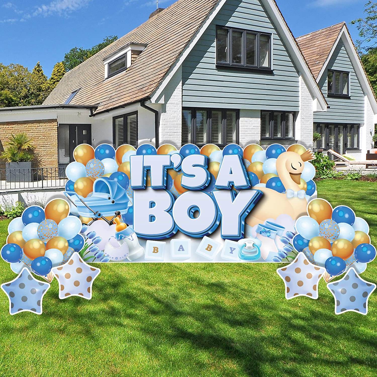 It's A Boy Oversized EZ Yard Cards, 7 pcs
