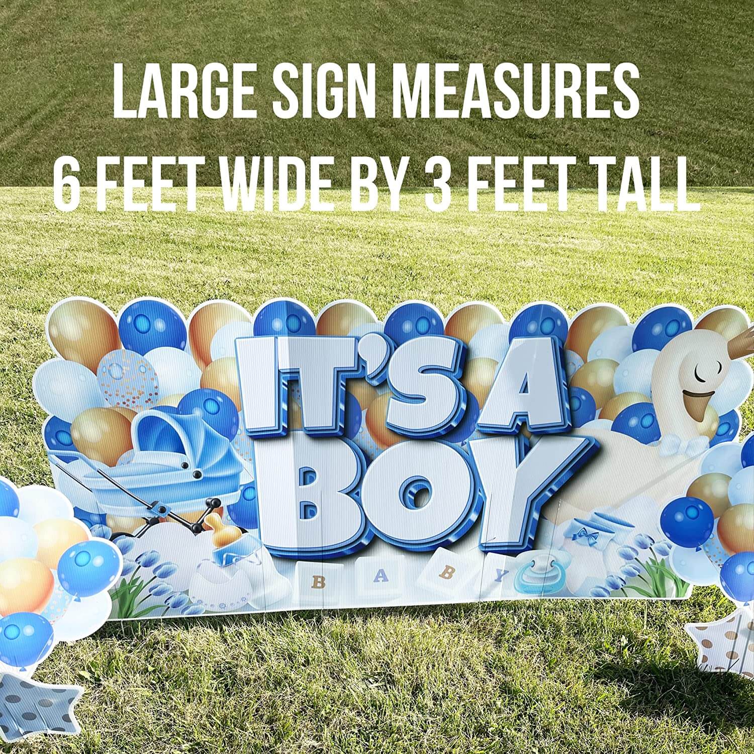 It's A Boy Oversized EZ Yard Cards, 7 pcs - Image 2
