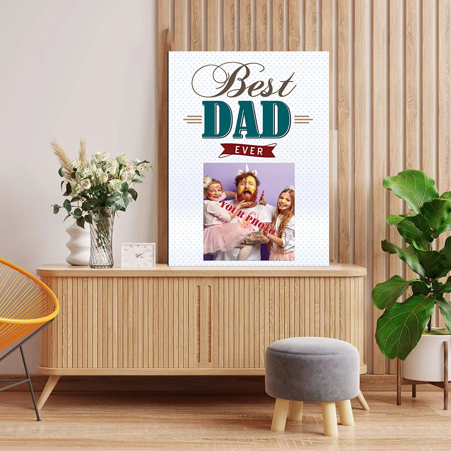 3' JumboCustom Best Dad Ever Father's Day Card - Image 2