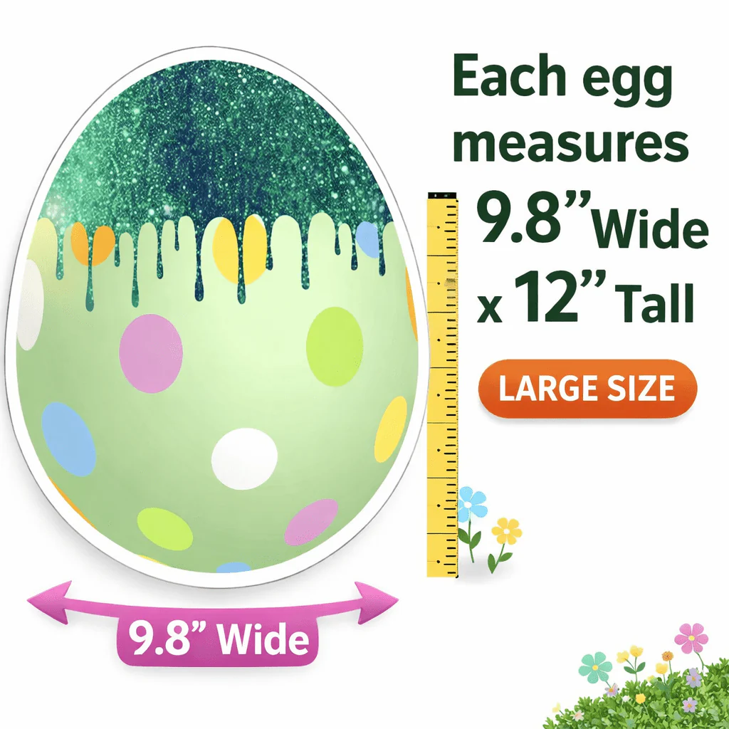 Jumbo Dripping Glitter Easter Egg Yard Cards - Image 3