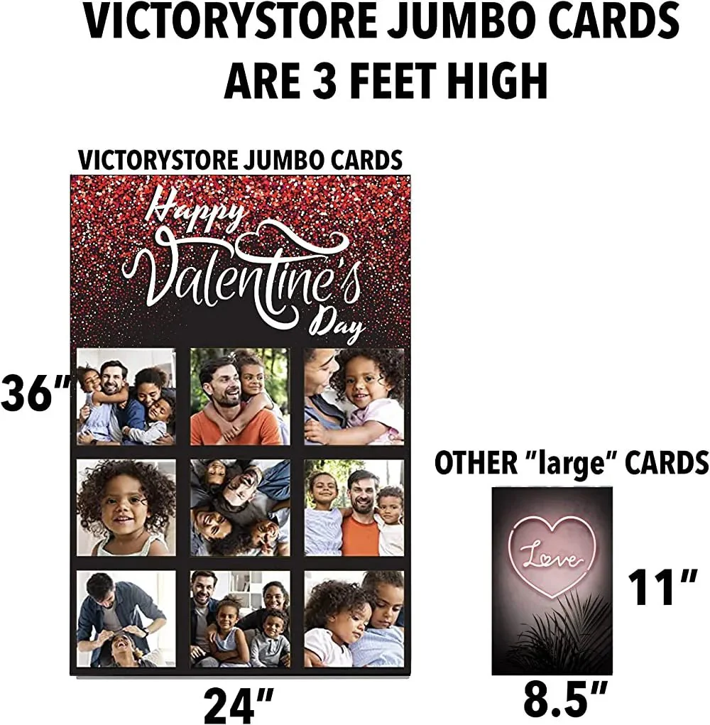 3' Jumbo Personalized Valentine's Day Card | 9 Photos - Image 4