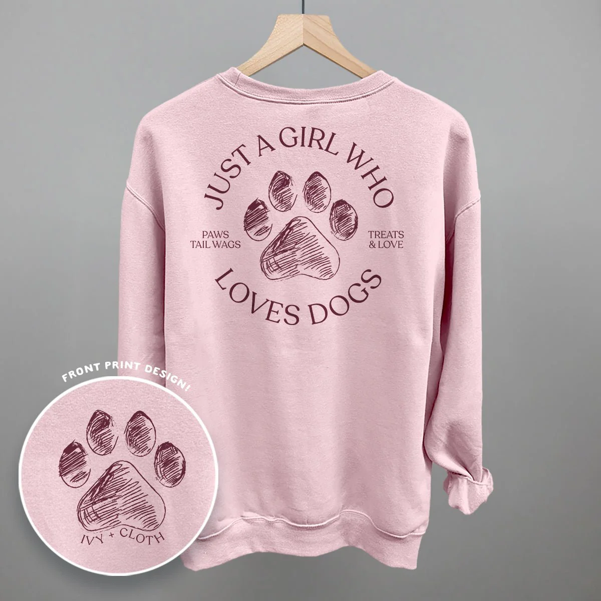 Just A Girl Who Loves Dogs (Back Print) T-Shirt - Image 4