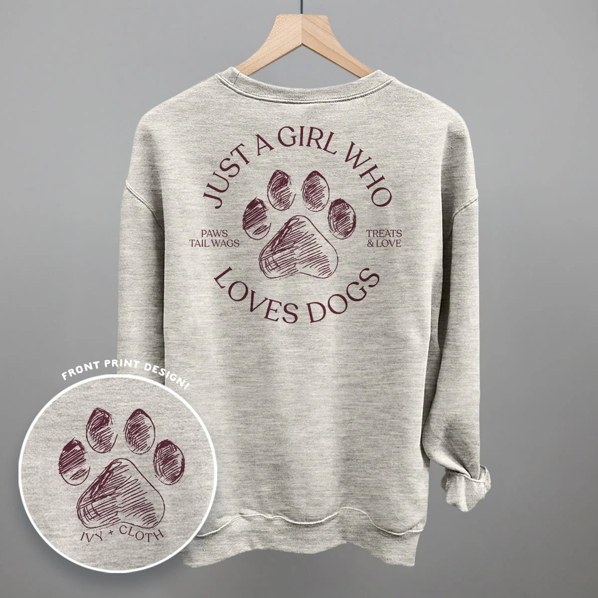 Just A Girl Who Loves Dogs (Back Print) T-Shirt - Image 5