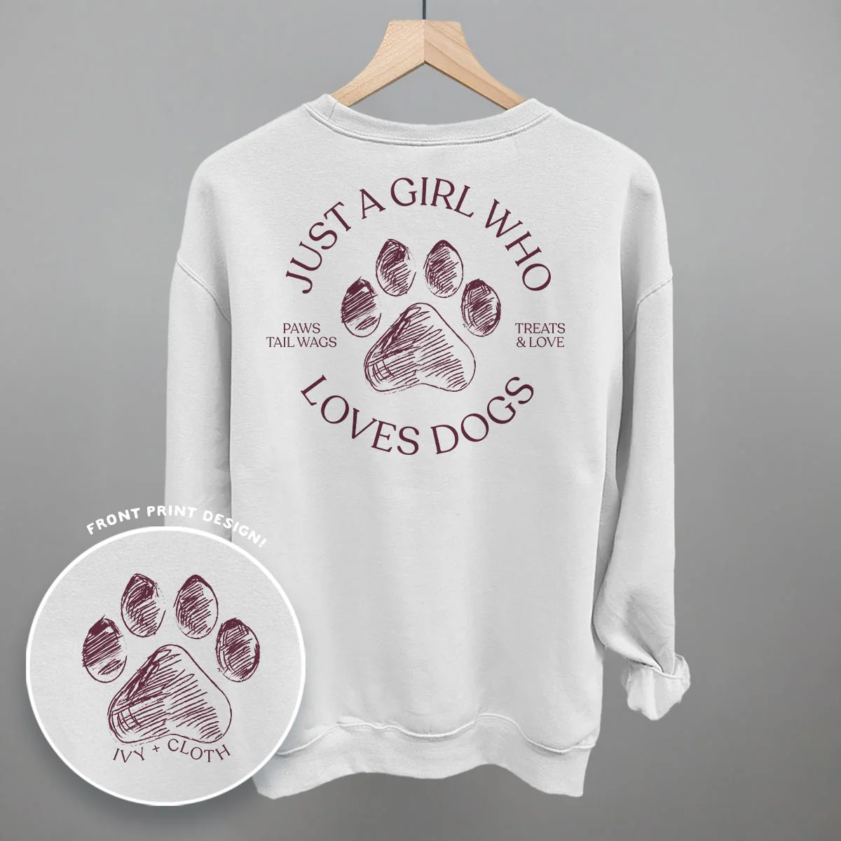 Just A Girl Who Loves Dogs (Back Print) T-Shirt - Image 6
