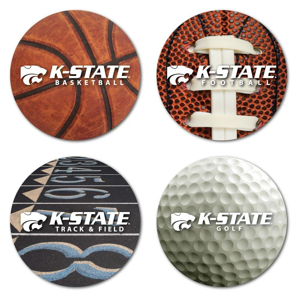 Kansas State University Sports Coaster Set of 4
