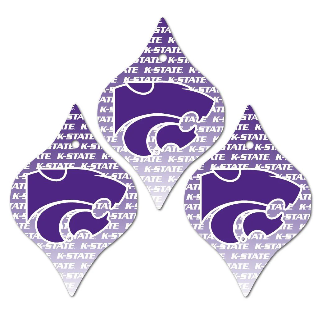 Kansas State University Tapered Ornament Set of 3 - Image 2