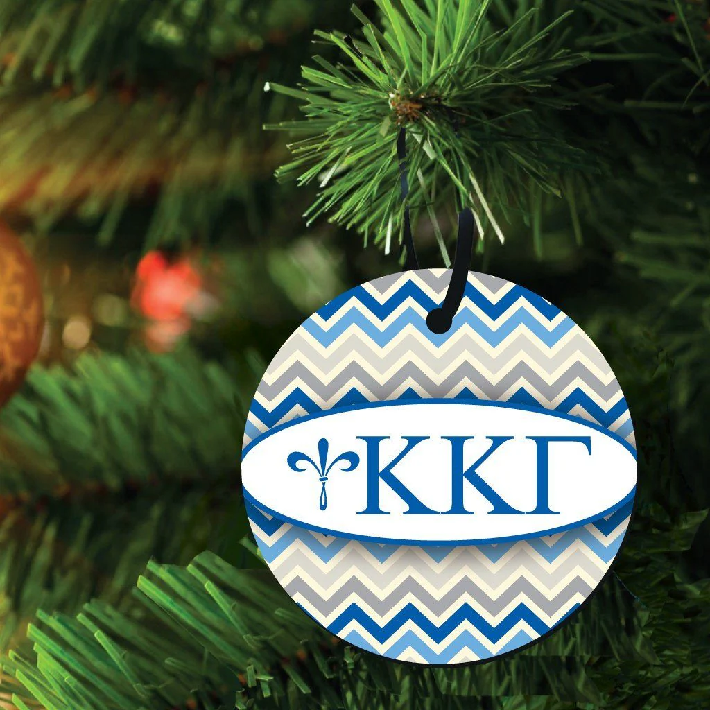 Kappa Kappa Gamma Circle Shapes Ornament Set of 3