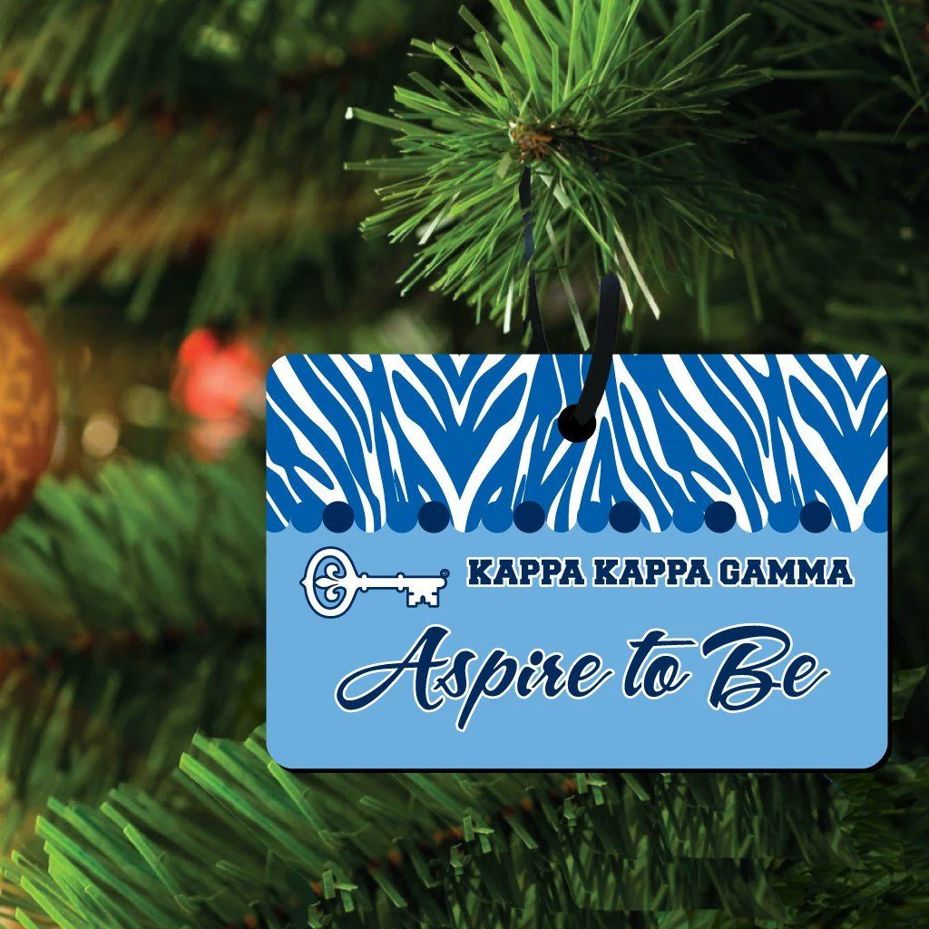 Kappa Kappa Gamma Rectangle Ornament Set of 3