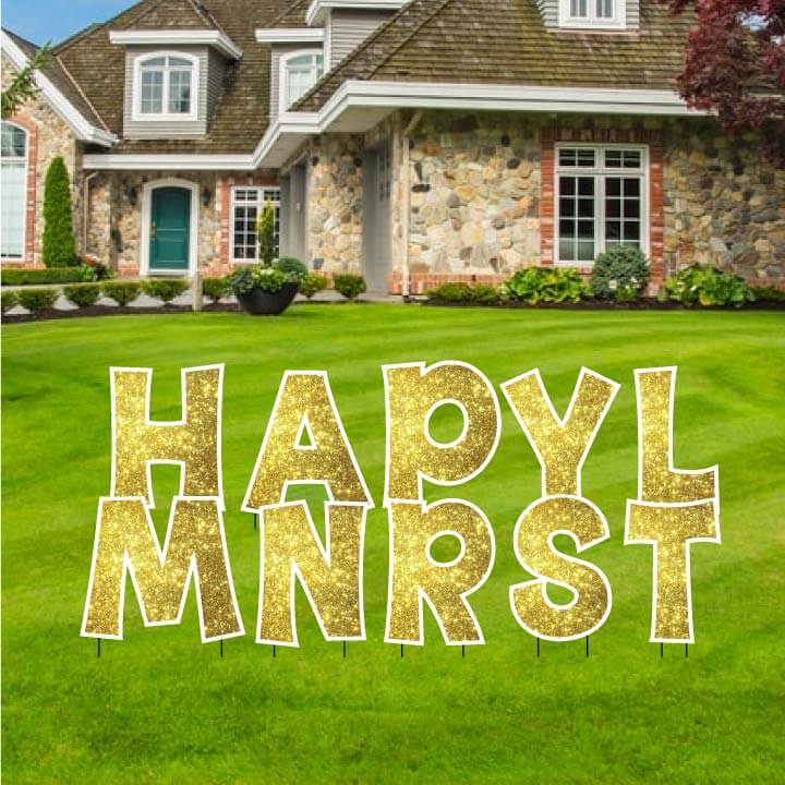 KG The Last Time 18" Sparkle Common Yard Letters Set - Image 17