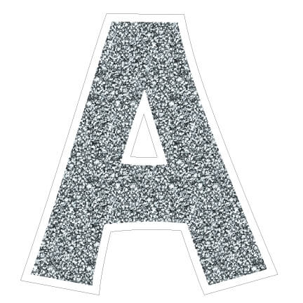 KG The Last Time 22.75" Faux Glitter Vowel Yard Letters Set - Image 3