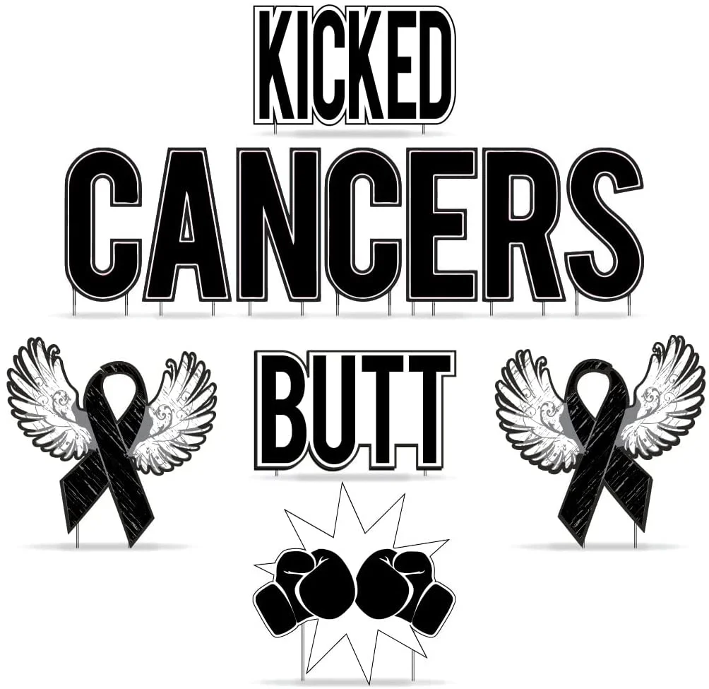 Kicked Cancers Butt Yard Letters - Image 13