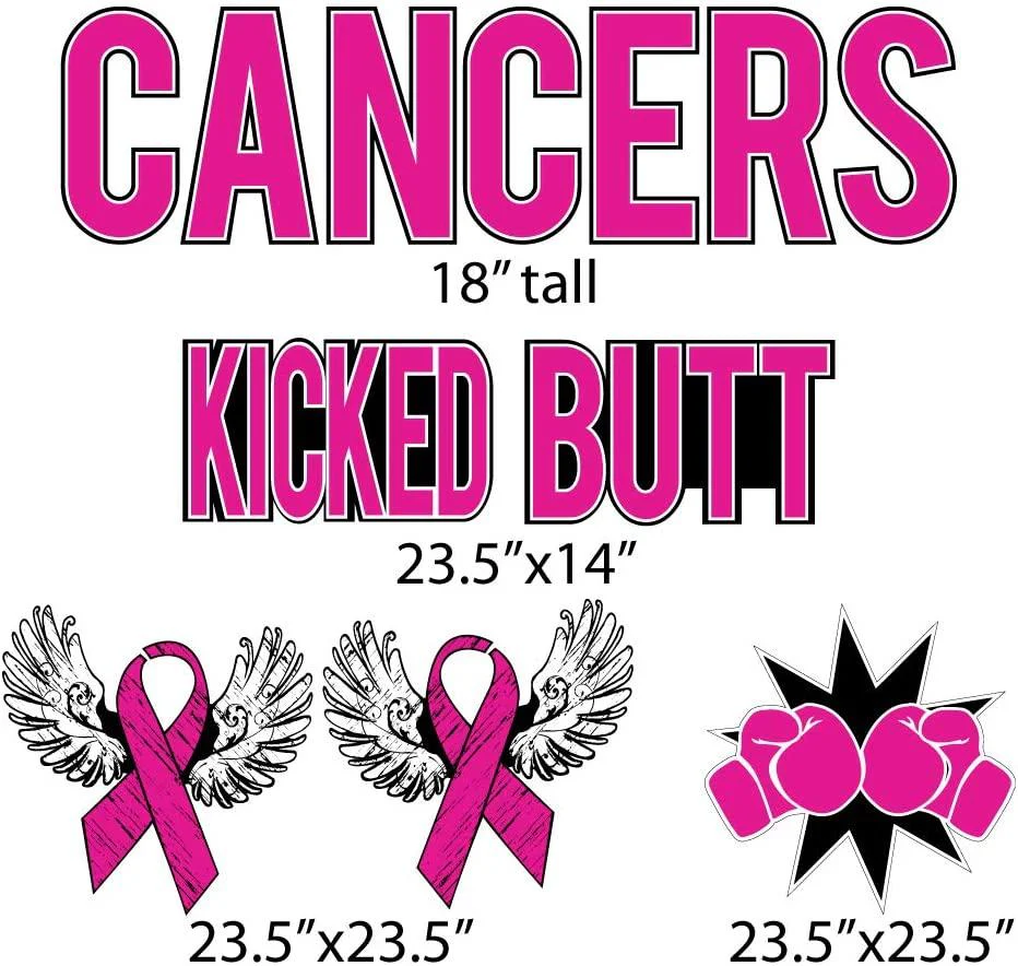 Kicked Cancers Butt Yard Letters - Image 4