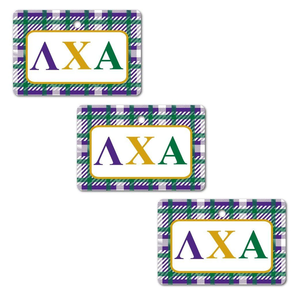 Lambda Chi Alpha Rectangle Ornament Set of 3 - Image 2
