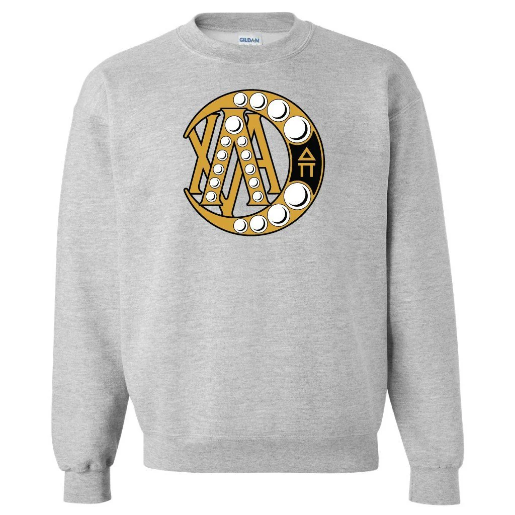 Lambda Chi Alpha Badge Sport Gray Crewneck Sweatshirt