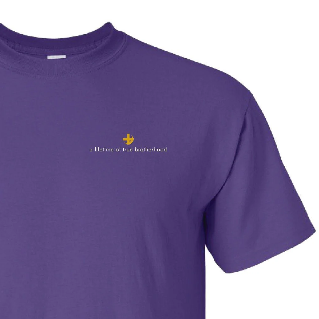 Lambda Chi Alpha Purple T-Shirt - A Lifetime of True - Image 2