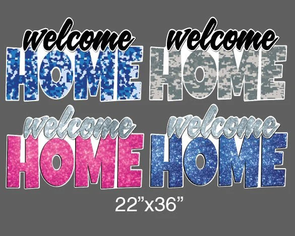 Large Welcome Home Yard Cards, 4 pcs - Image 2