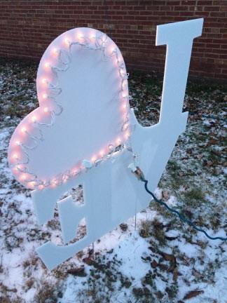 Lighted LOVE Yard Card - Image 3