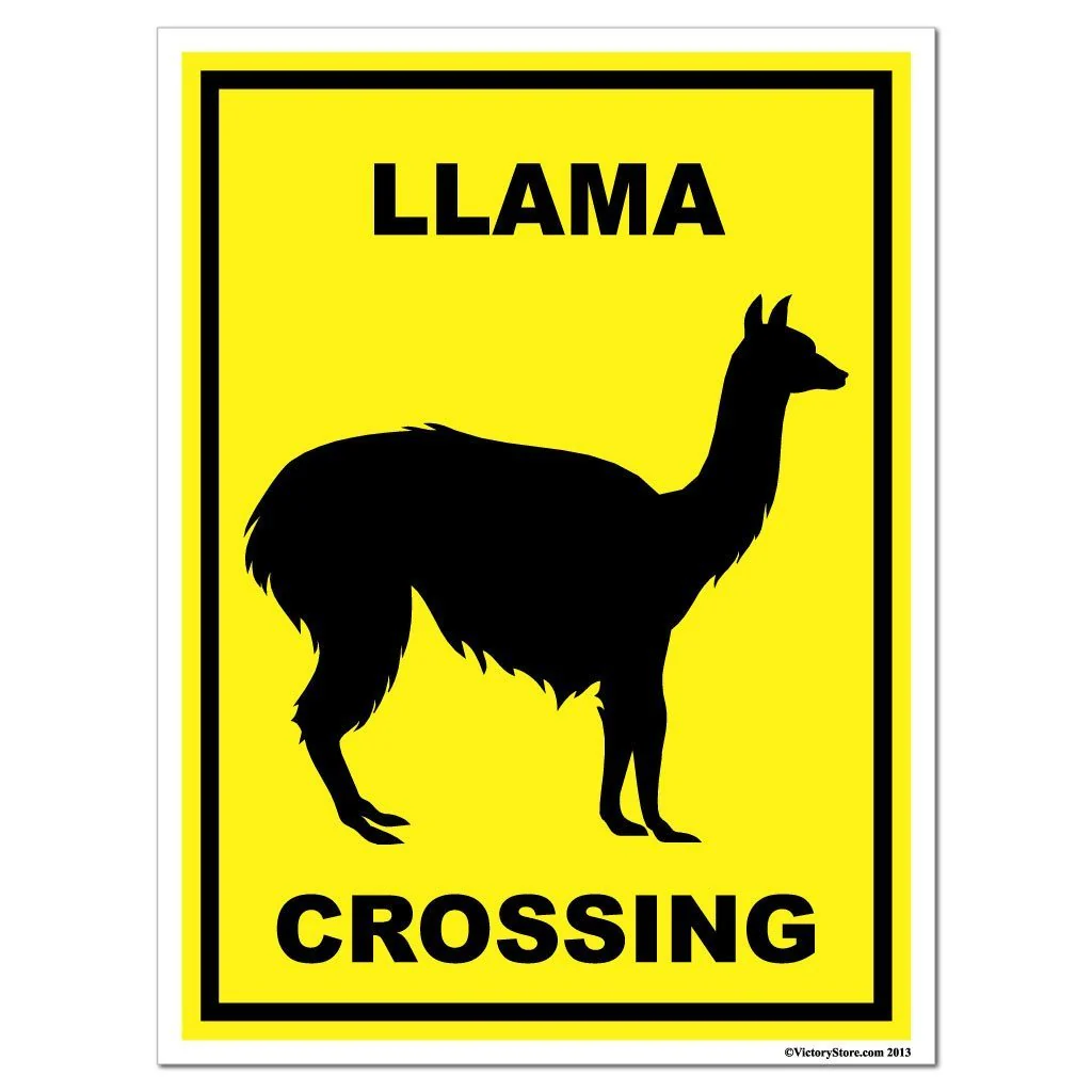 Llama Crossing Sign or Sticker - Image 4