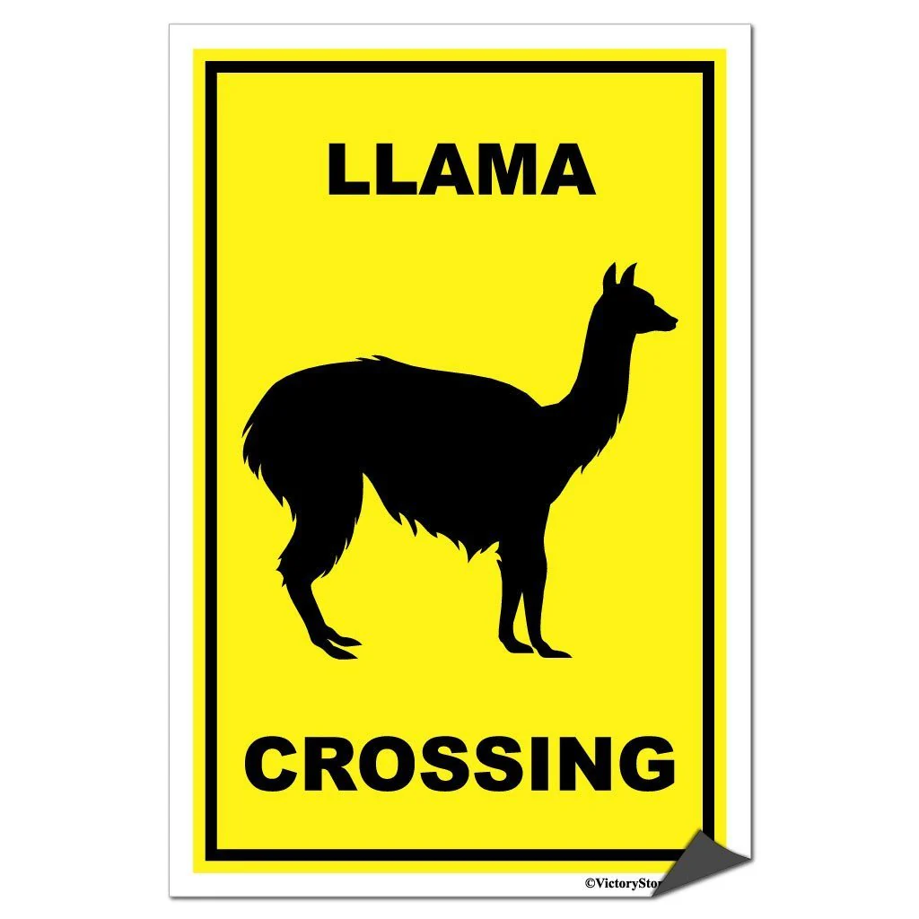 Llama Crossing Sign or Sticker - Image 7