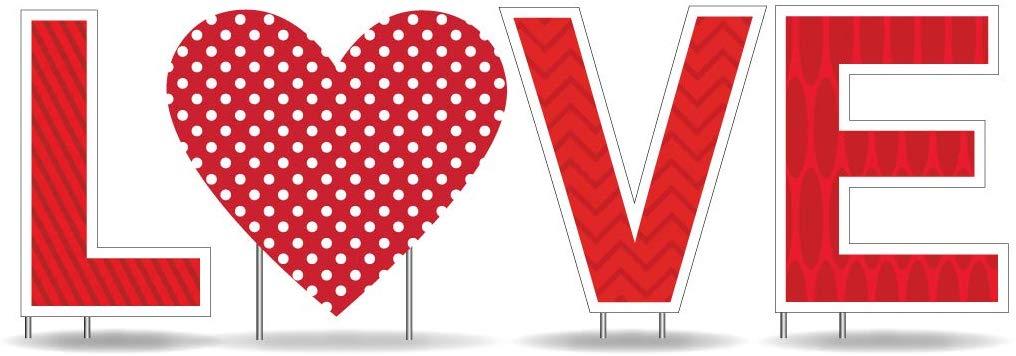 LOVE Valentine Yard Letters 4 pc Set - Image 2