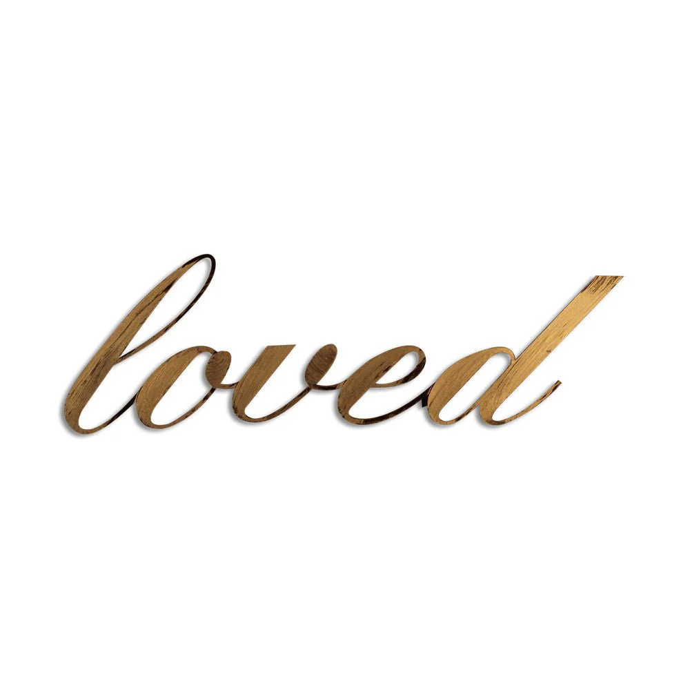 loved 3D Hand Painted Wall Word - Image 2