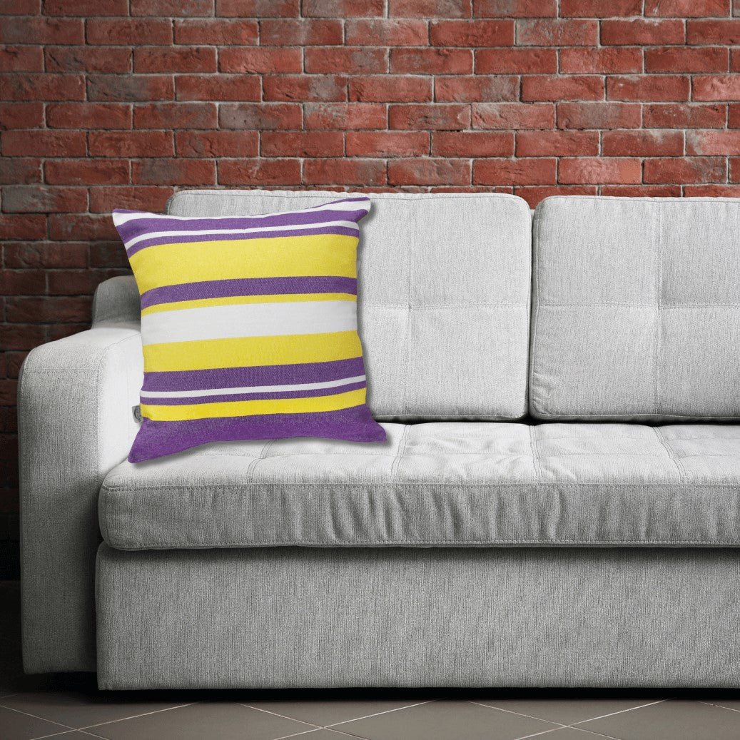 LSU Colors Striped Throw Pillow Cover - Image 2