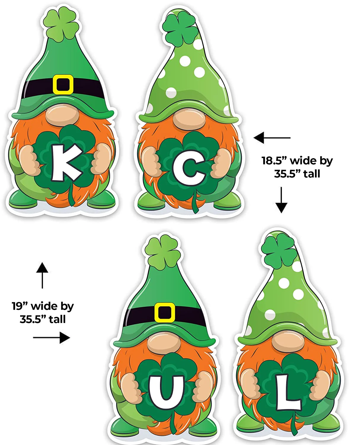LUCK Gnomes St. Patrick's Day Yard Decoration 13 pc Set - Image 3