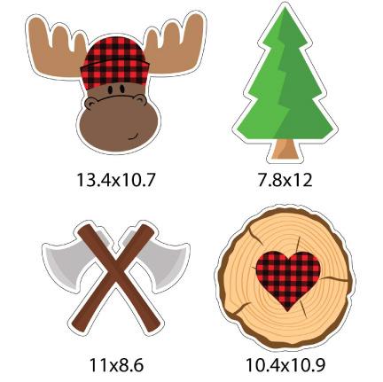 Lumberjack Themed Pathway Markers Yard Decorations 14 piece set - Image 3