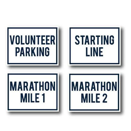 Navy Blue Marathon Race Yard Sign Package - Image 3