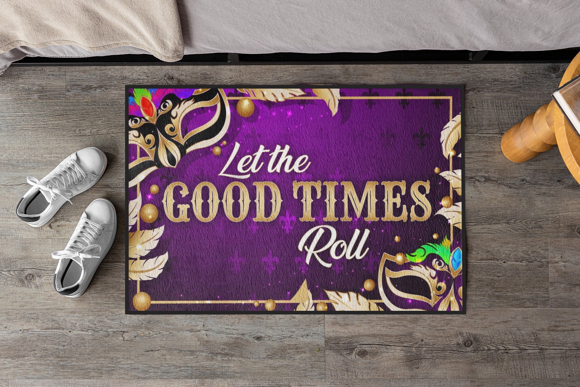 Mardi Gras Let the Good Times Roll Doormat