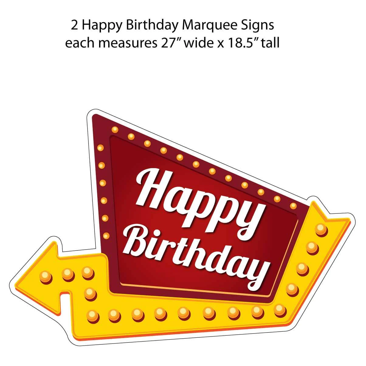 Marquee Style Happy Birthday Yard Card Letters & Signs 15 pc set - Image 3