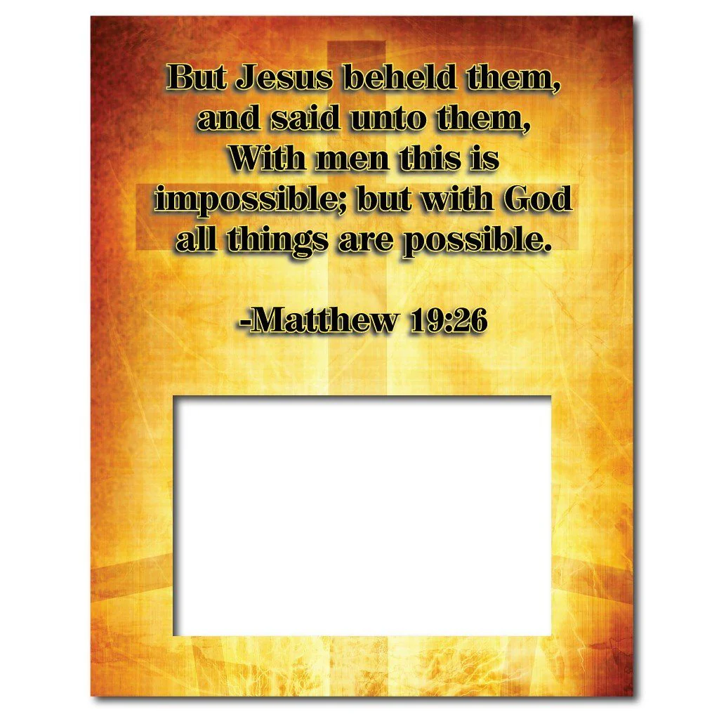 Matthew 19:26 Decorative Picture Frame - Image 2