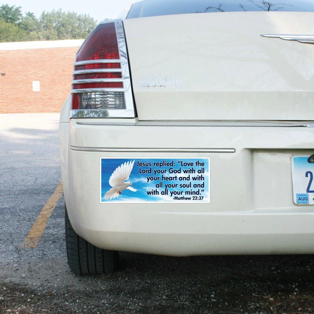 Matthew 22:37 Bumper Magnet Pair 3.75 x 9