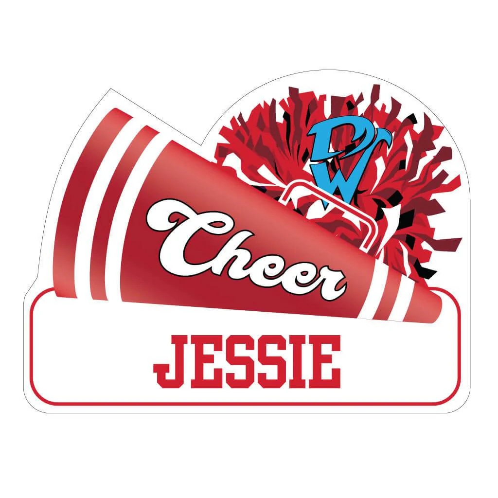 Custom Megaphone Shaped Cheer Team Yard Sign - Image 2