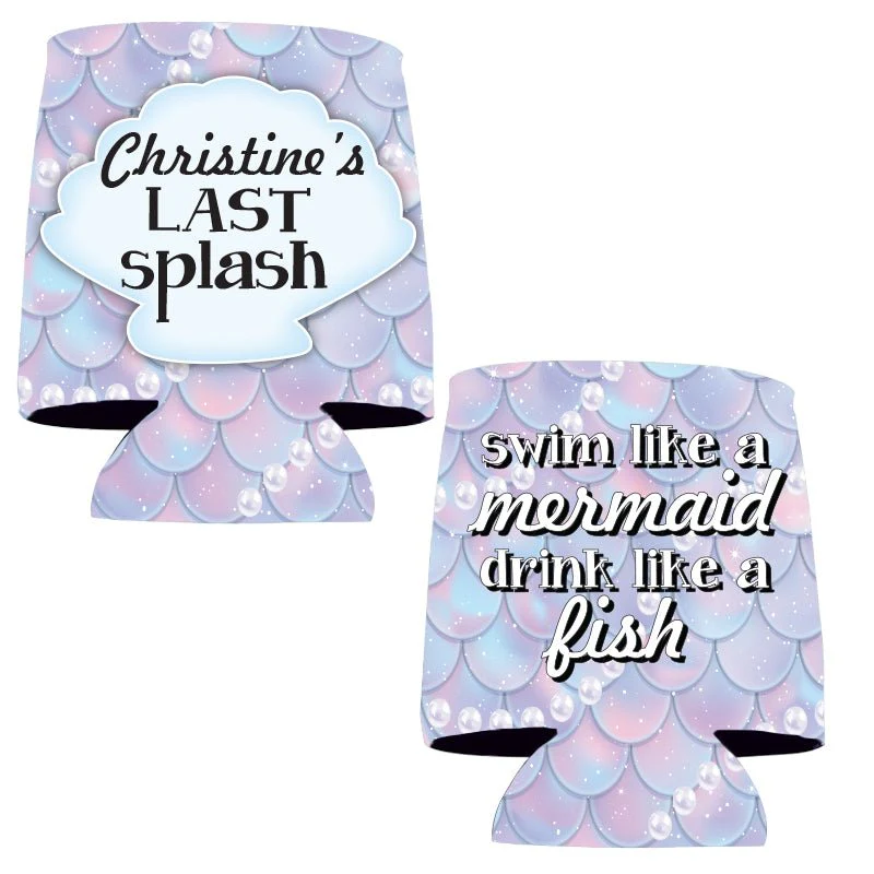 Last Splash Mermaid Bachelorette Custom Can Cooler Set - Image 2
