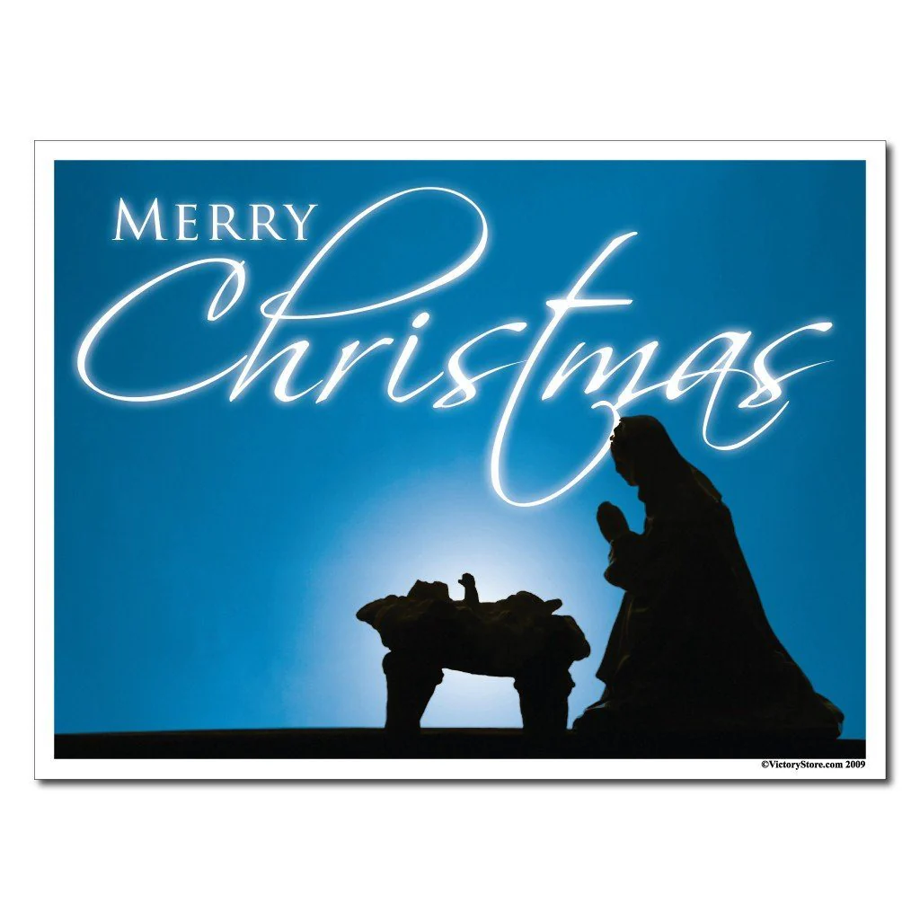 Merry Christmas Jesus in Manger Yard Sign | Pair of EZ Stakes Included - Image 2