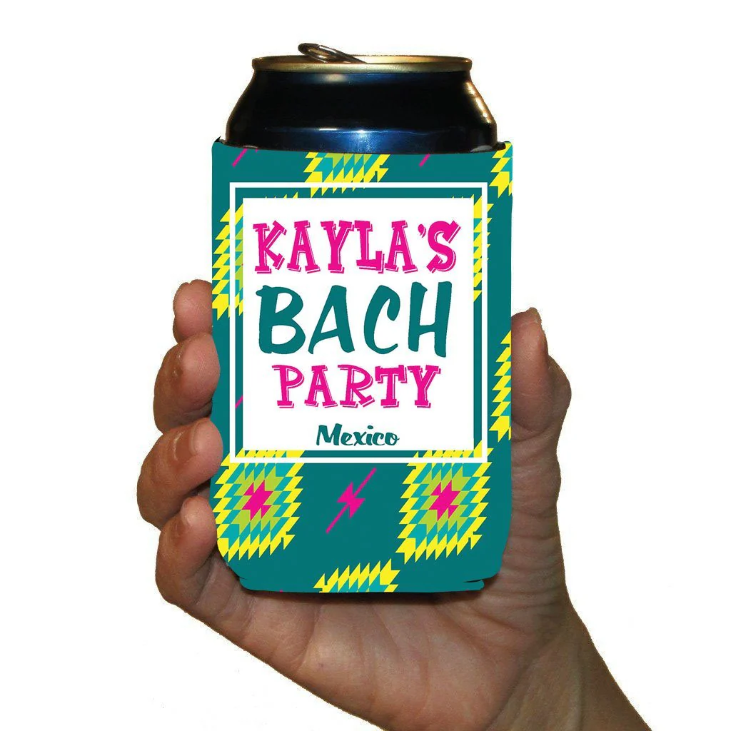 Mexican Themed Bachelorette Party Custom Can Cooler Set - Image 3