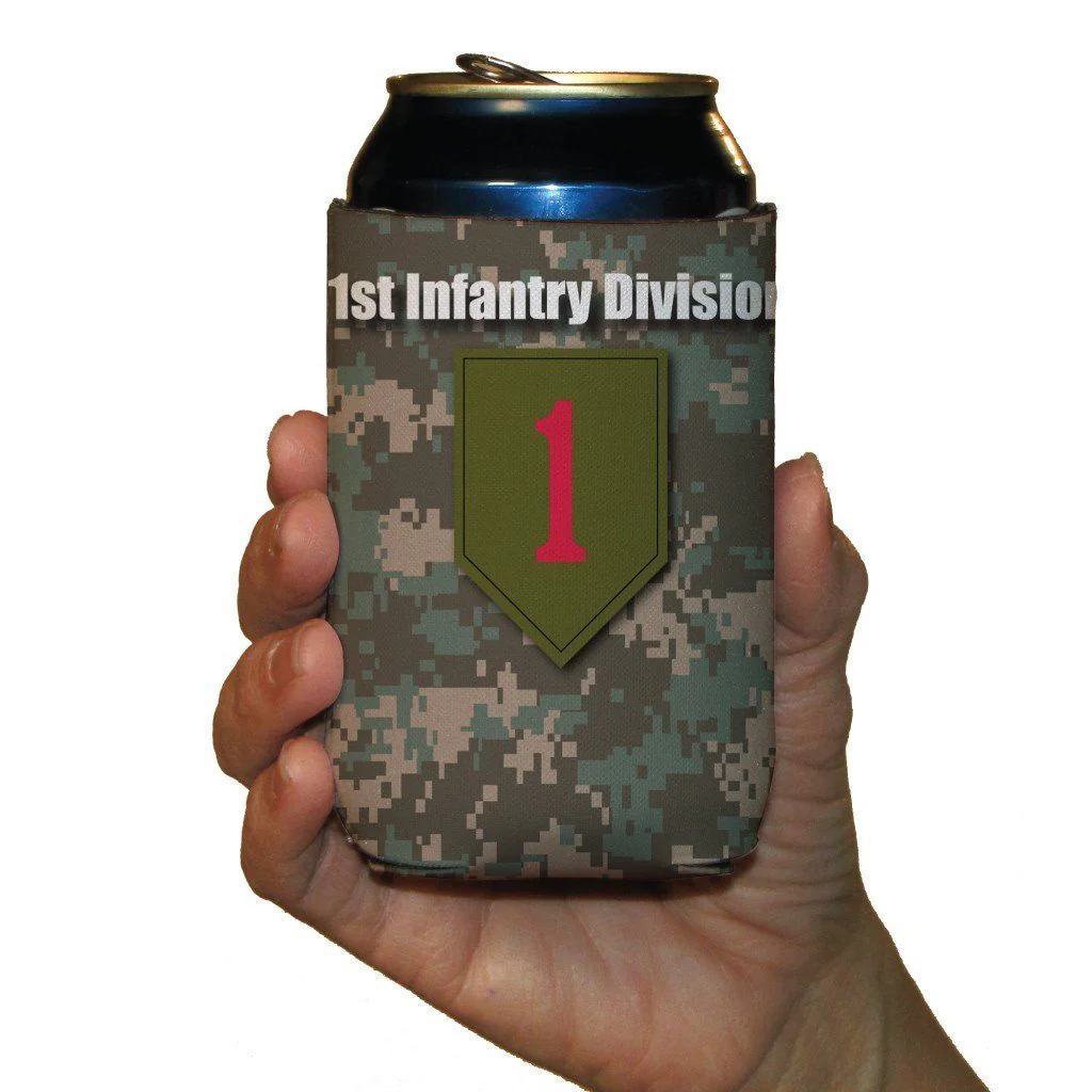 Military 1st Infantry Division Can Cooler Set